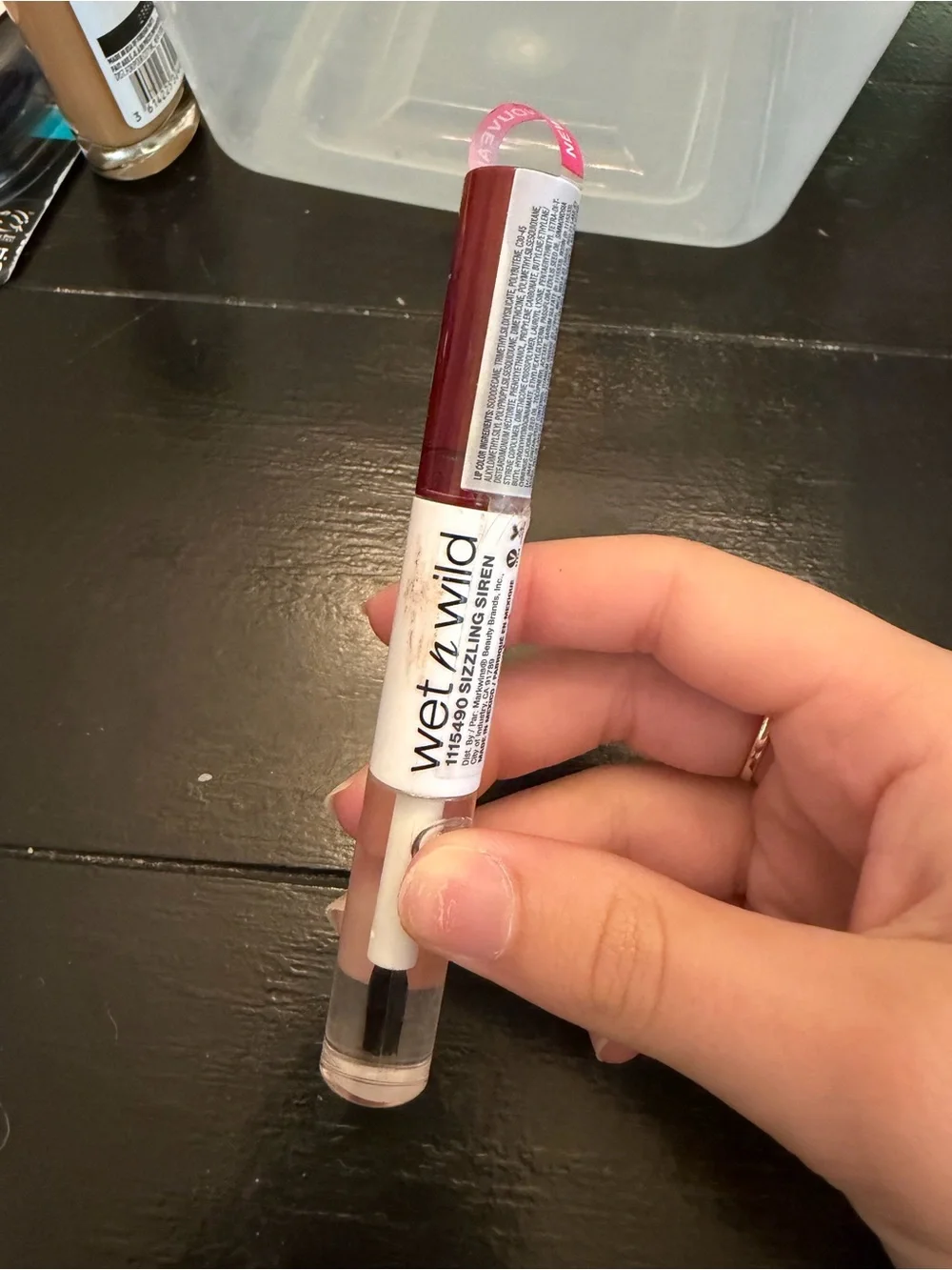 NWT Wet N Wild Lock 'N' Shine Lip Color + Gloss- Color 1115490 Sizzling Siren